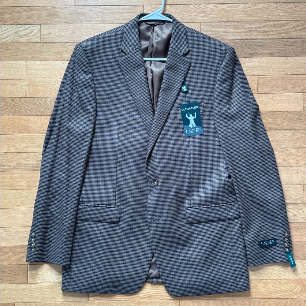 Ralph Lauren Brown Sport Coat with Notched Lapels and Slim Fit